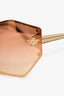 Versace Rose Gold Mirrored Lens Sunglasses