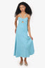 Anna Quan Blue Ribbed Knit Dress Size 6