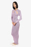 Baobab Lilac Knit Metallic Long Sleeve Cristal Maxi Dress Size L
