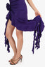 Fanci Club Purple Ruffle Halter Neck Dress Size XS
