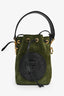 Fendi Green Suede Mini Mon Tresor Top Handle with Strap