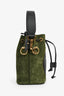 Fendi Green Suede Mini Mon Tresor Top Handle with Strap