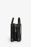 Pre-Loved Chanel™ 2021+ Black Leather 'Coco Vault' Top Handle with Chain