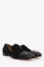 Christian Louboutin Black Velvet Studded Toe Loafers Size 44 Mens