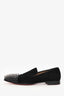 Christian Louboutin Black Velvet Studded Toe Loafers Size 44 Mens