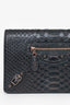 Balenciaga Dark Grey Python Leather City Wallet on Chain