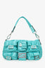 Fendi Green Nylon Fendi Convertible Multi-pockets Bag With Straps