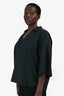 Frame Black Poplin Oversized 'Channing Popover' Top Size L