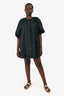 Staud Black Poplin Puff Sleeve Mini Dress Size XL