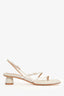 Jacquemus Cream Linen 'Les Sandales Basgia' Heels Size 39