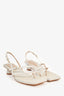 Jacquemus Cream Linen 'Les Sandales Basgia' Heels Size 39