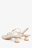 Jacquemus Cream Linen 'Les Sandales Basgia' Heels Size 39