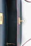 Hermès 2016 Blue Indigo/Rouge H Trim Epsom Leather Contour Sellier Kelly 32 with Strap GHW