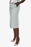 3.1 Phillip Lim Grey Wool/Linen Button Midi Skirt Size 6