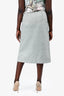 3.1 Phillip Lim Grey Wool/Linen Button Midi Skirt Size 6