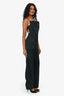 NBD Black Satin Backless V Neck Jumpsuit Size XXS