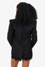 Saint Laurent Black Striped Wool Single Breasted Blazer Size 34