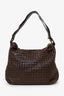 Bottega Veneta Brown Leather Intrecciato Hobo Bag