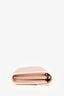 Saint Laurent Blush/White Trim Leather Chevron Wallet on Chain