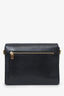 Dolce & Gabbana Black Embossed Leather Bird Embellished Shoulder Bag