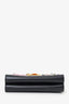 Dolce & Gabbana Black Embossed Leather Bird Embellished Shoulder Bag