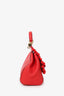 Dolce & Gabbana Red Embroidered Top Handle Bag With Strap