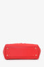 Dolce & Gabbana Red Embroidered Top Handle Bag With Strap