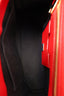Dolce & Gabbana Red Embroidered Top Handle Bag With Strap