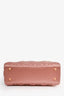 Christian Dior 2019 Pink Satin Small 'Lady Dior' Top Handle with Strap