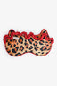 Charlotte Olympia x Agent Provocateur Brown/Red Leopard Print Slipper + Eye Mask + Pouch Set of 3