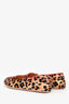 Charlotte Olympia x Agent Provocateur Brown/Red Leopard Print Slipper + Eye Mask + Pouch Set of 3