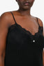 T by Alexander Wang Black Lace Pleated Slip Dress Size XL