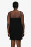 T by Alexander Wang Black Lace Pleated Slip Dress Size XL