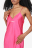 Vetements Pink Satin Logo Mini Slip Dress Size XS