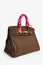 Hermès 2014 Special Order Brown Clemence Leather Birkin 35