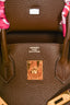 Hermès 2014 Special Order Brown Clemence Leather Birkin 35