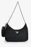 Prada Black Re-Nylon Re-Edition 2005 Crossbody Bag with Chain