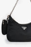 Prada Black Re-Nylon Re-Edition 2005 Crossbody Bag with Chain
