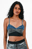 3.1 Phillip Lim Blue/Grey Denim Bralette Top Size M