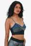 3.1 Phillip Lim Blue/Grey Denim Bralette Top Size M