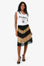 Gucci Black Pleated Gold Mesh Tulle Mini Skirt Size 36