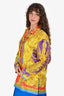 Versace Gold/Purple Printed Button Down Shirt Size 40
