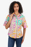 Derek Lam 10 Crosby Multicolour Floral Print Short Sleeve Button Up Size 6