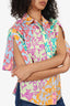 Derek Lam 10 Crosby Multicolour Floral Print Short Sleeve Button Up Size 6