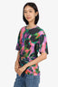Dries Van Noten Multicolour Tie Die Ruched T-shirt Size XS