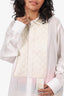 Bottega Veneta White/Cream Silk Quilted Blouse Size 42