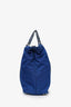 Prada Blue Nylon/Leather Tote Bag With Strap