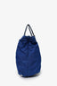 Prada Blue Nylon/Leather Tote Bag With Strap