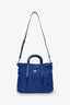 Prada Blue Nylon/Leather Tote Bag With Strap