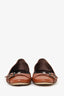 Manolo Blahnik Brown Leather Buckle Detail Flats Size 38.5